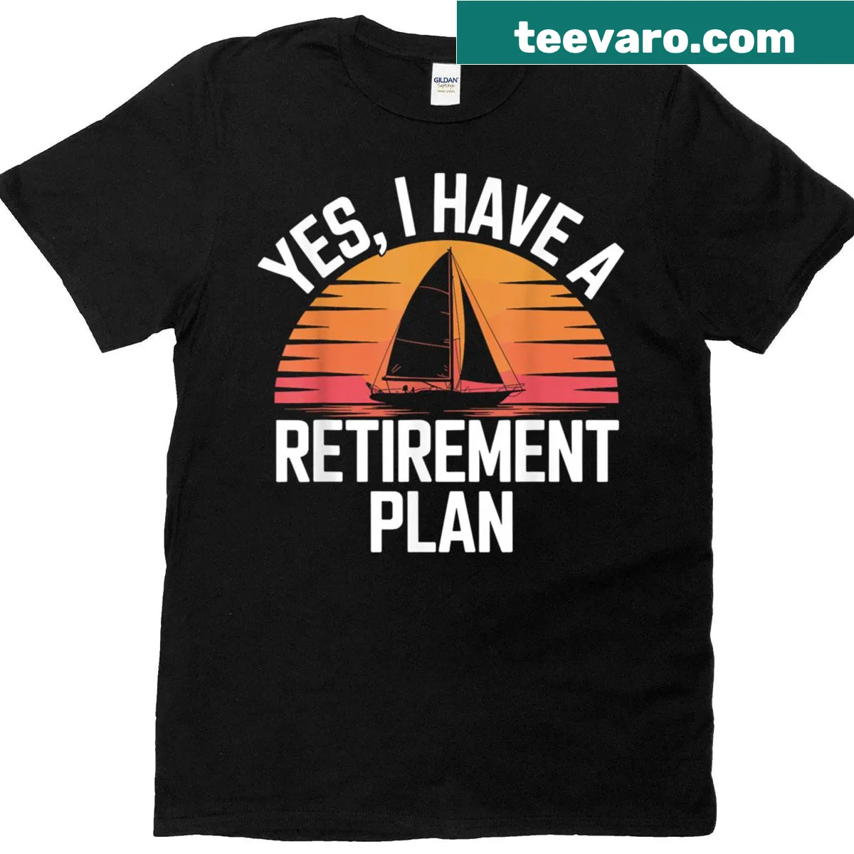 Illustrated sailing t-shirt featuring a sailboat design for sea lovers — on a men's t-shirt