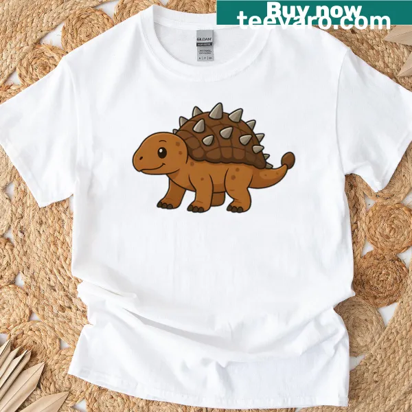 Cute Ankylosaurus graphic on a T-shirt