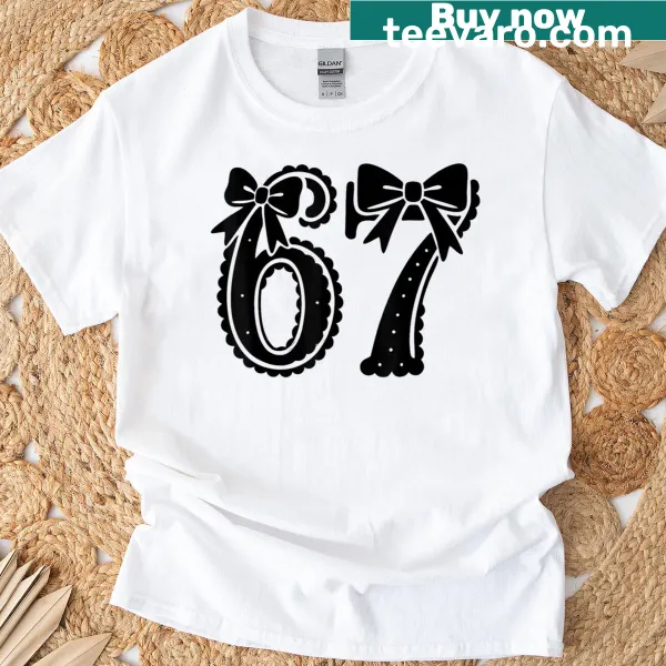 Cute coquette bow t-shirt featuring meme reference