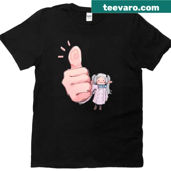 Cute Frieren meme illustration on a T-shirt