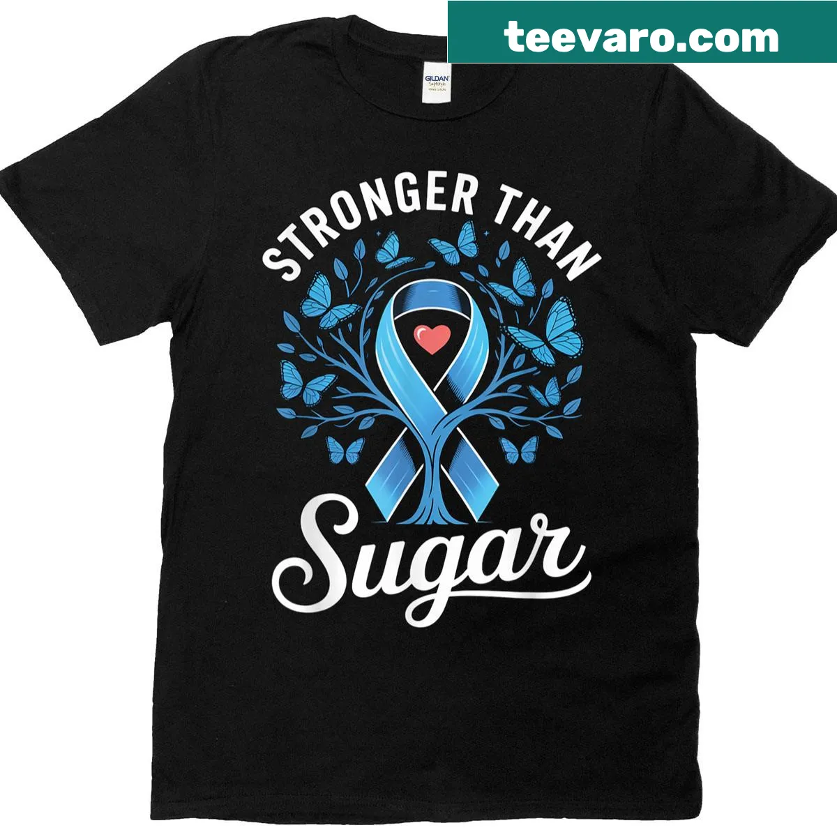 Bold diabetes awareness t-shirt designed for men and women. — on a men's t-shirt