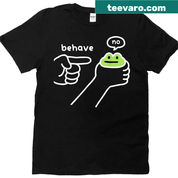 Funny cartoon frog graphic on a T-shirt