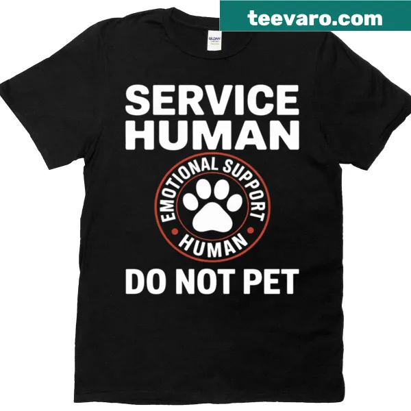 Emotional support dog t-shirt with a heartwarming phrase