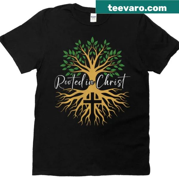 Vintage distressed t-shirt with tree design and Bible verse