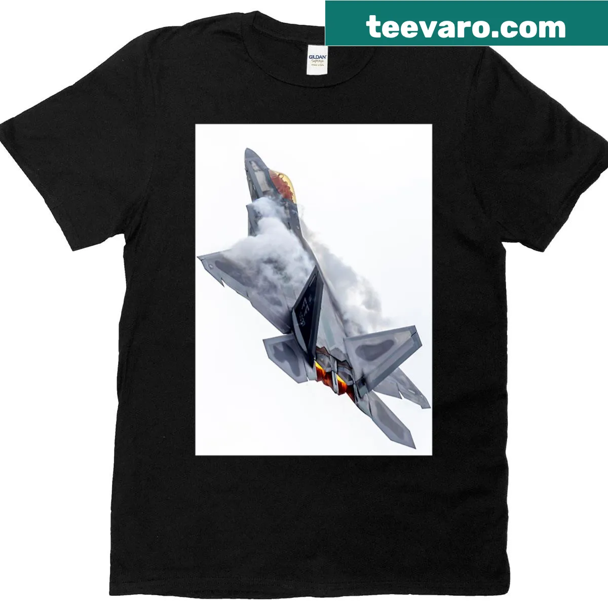 Illustration T-shirt featuring a fighter jet design. — on a men's t-shirt