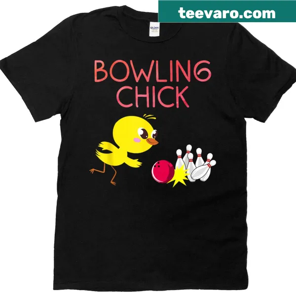 Humorous T-shirt for women featuring a bowling design.