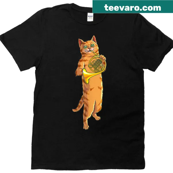 Funny French horn t-shirt with playful design