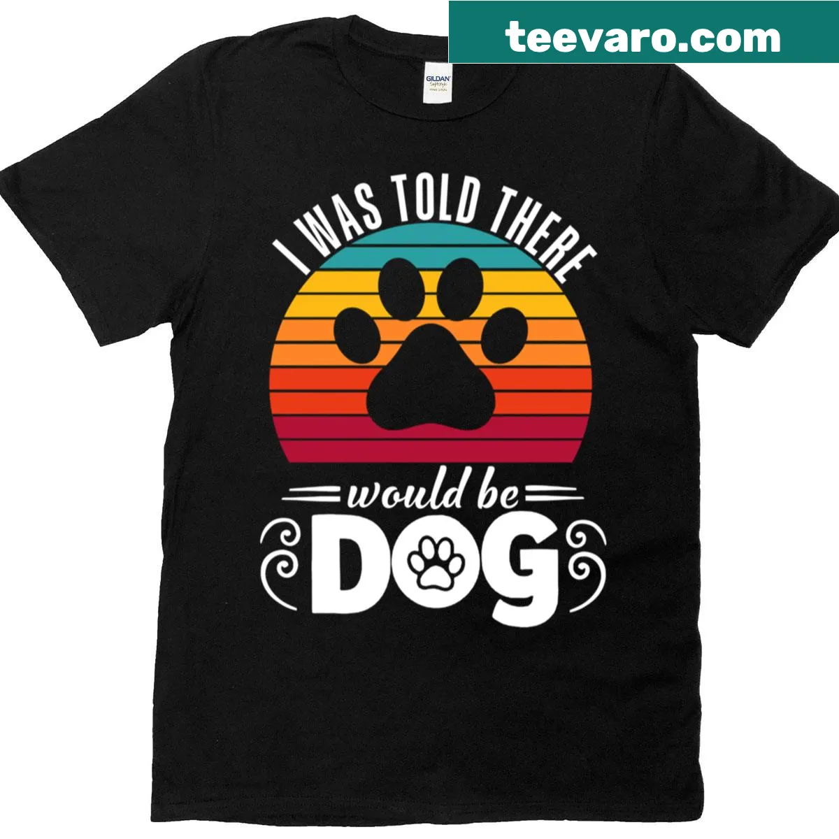 Retro-style t-shirt for dog lovers with humorous graphics — on a men's t-shirt