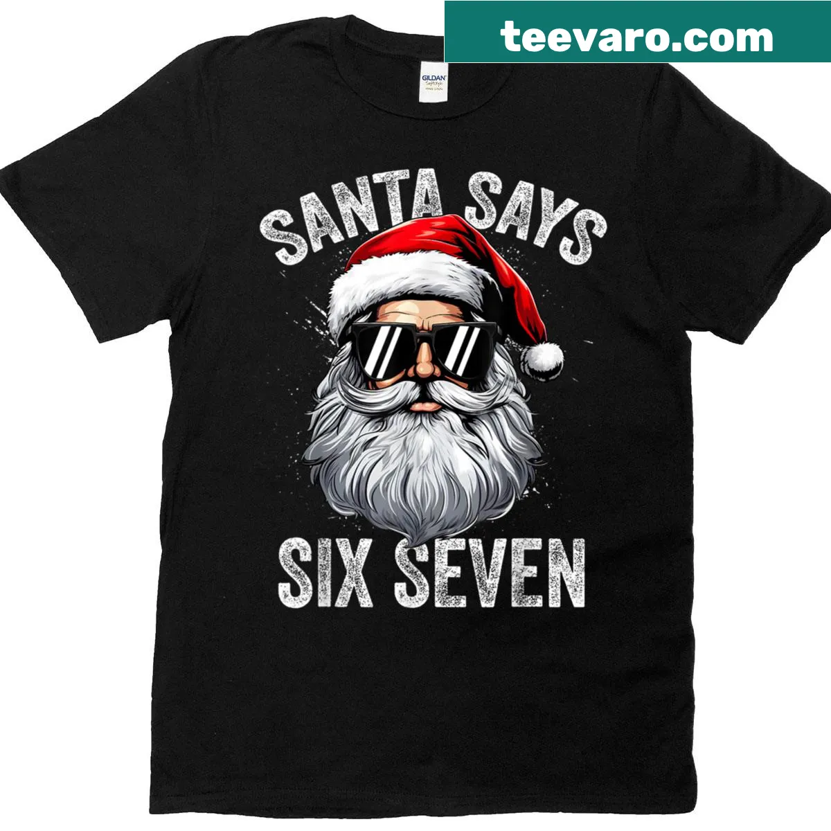 Humorous Santa meme design for Christmas celebrations — on a men's t-shirt