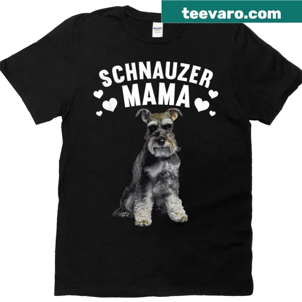 Funny Schnauzer t-shirt featuring playful dog artwork