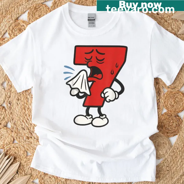 Funny Halloween costume t-shirt with a sick seven theme