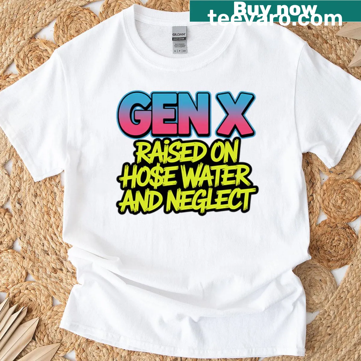 Nostalgic typography design for Generation X — on a men's t-shirt