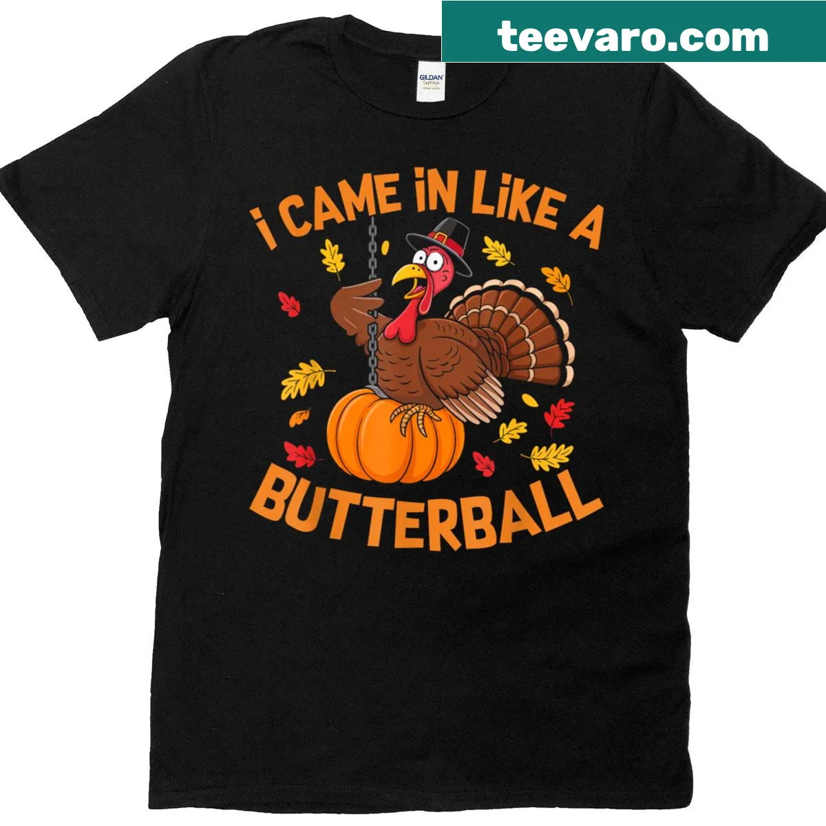 Funny Thanksgiving shirt referencing Butterball turkey — on a men's t-shirt