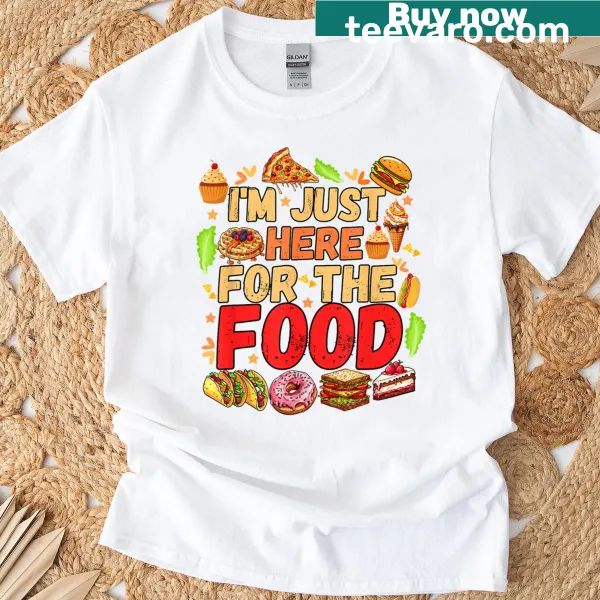 Funny food lover T-shirt with humorous foodie graphics