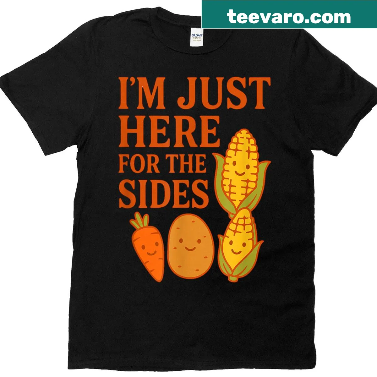 Funny vegan sides Thanksgiving T-shirt — on a men's t-shirt