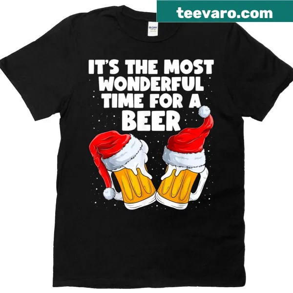 Funny beer lover Christmas T-shirt design