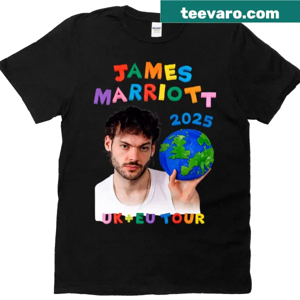 James Marriott name printed on a casual T-shirt