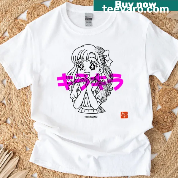 Whimsical T-shirt featuring 'Kira Kira The Sparkle Of Magic' design