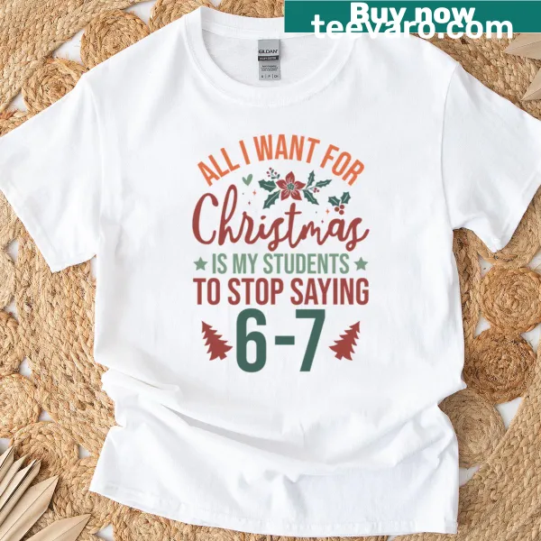 Funny Christmas T-shirt for math teachers with playful graphics