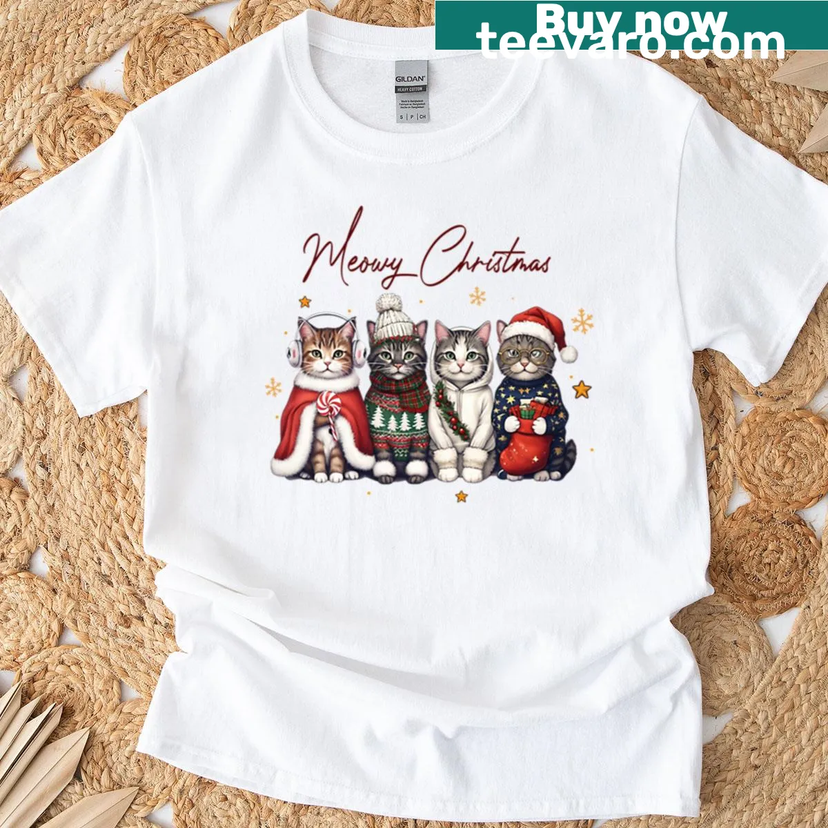 Festive Christmas graphic tee featuring holiday-themed design — on a men's t-shirt