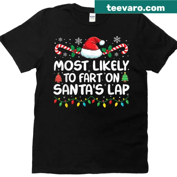 Funny family matching Christmas T-shirt with fart joke text
