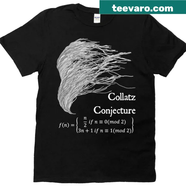 Vintage Collatz Conjecture t-shirt with teacher-themed white text