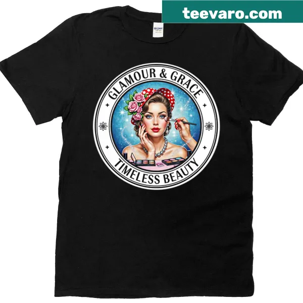 Vintage pin up girl illustration on a t-shirt