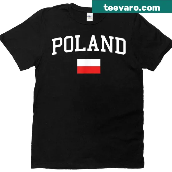 Polish flag graphic t-shirt for men, women, and kids