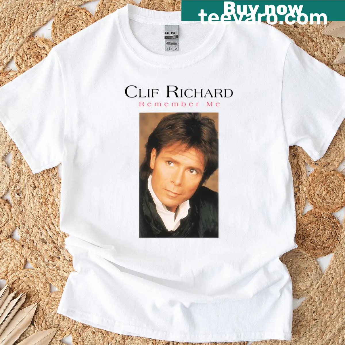 T-shirt featuring an iconic album cover design — on a men's t-shirt