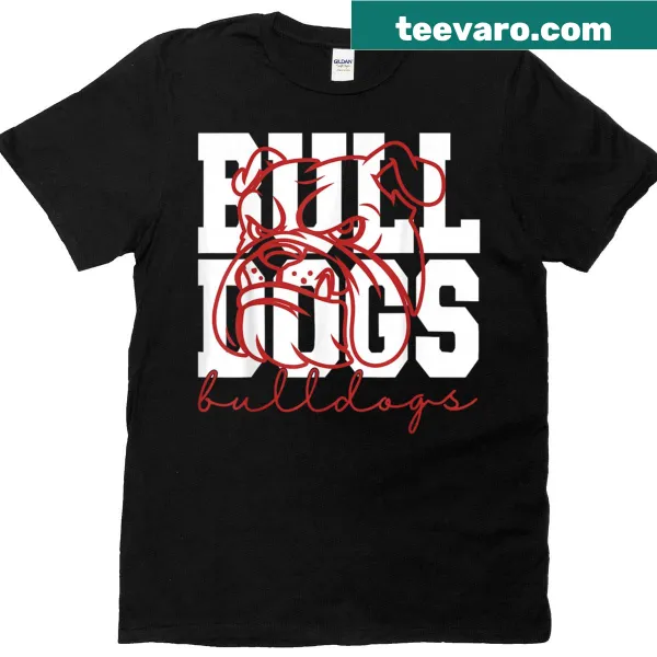 Vintage distressed bulldog graphic T-shirt with a personalized name