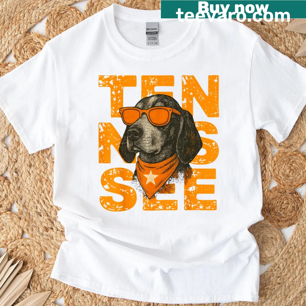 Retro Tennessee Name Dog Style T-shirt design. — on a men's t-shirt