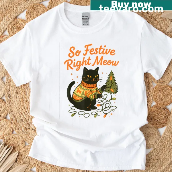 Festive Santa Claus graphic on a T-shirt