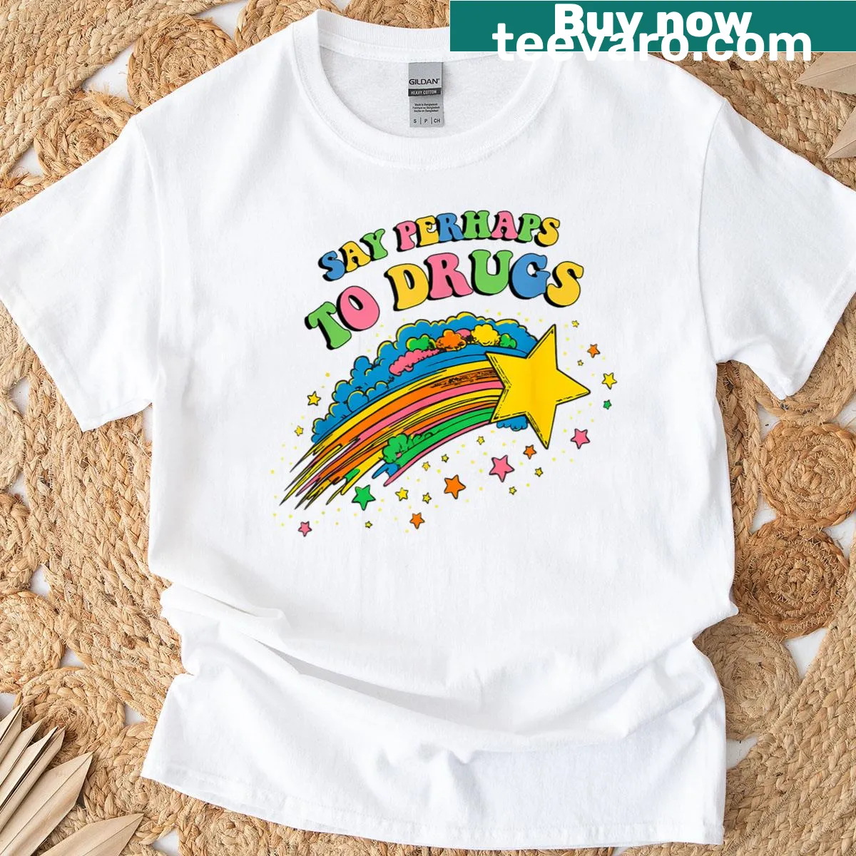 Cute star graphic promoting thoughtful choices on T-shirt — on a men's t-shirt
