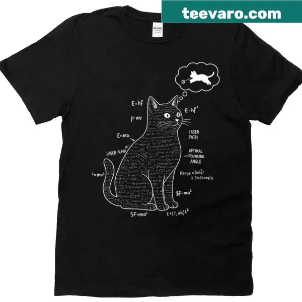 Funny Schrodinger's Cat graphic t-shirt for physics lovers