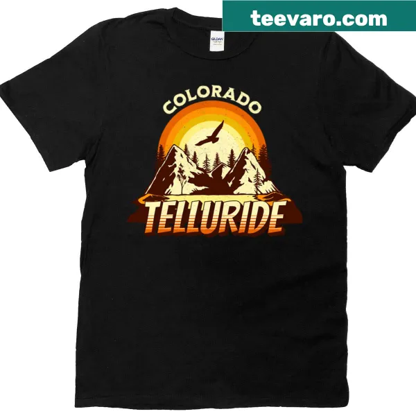 Illustrated T-shirt featuring Telluride and San Juan Mountains