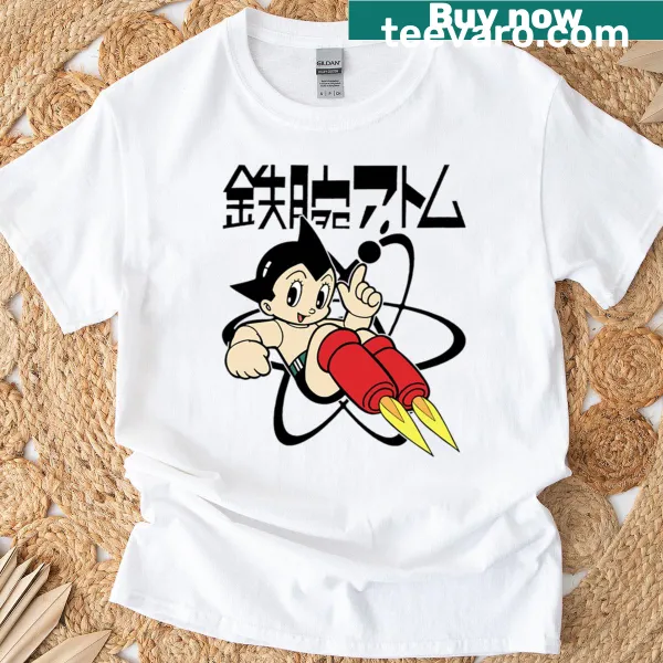 Astro Boy illustration on a nostalgic t-shirt