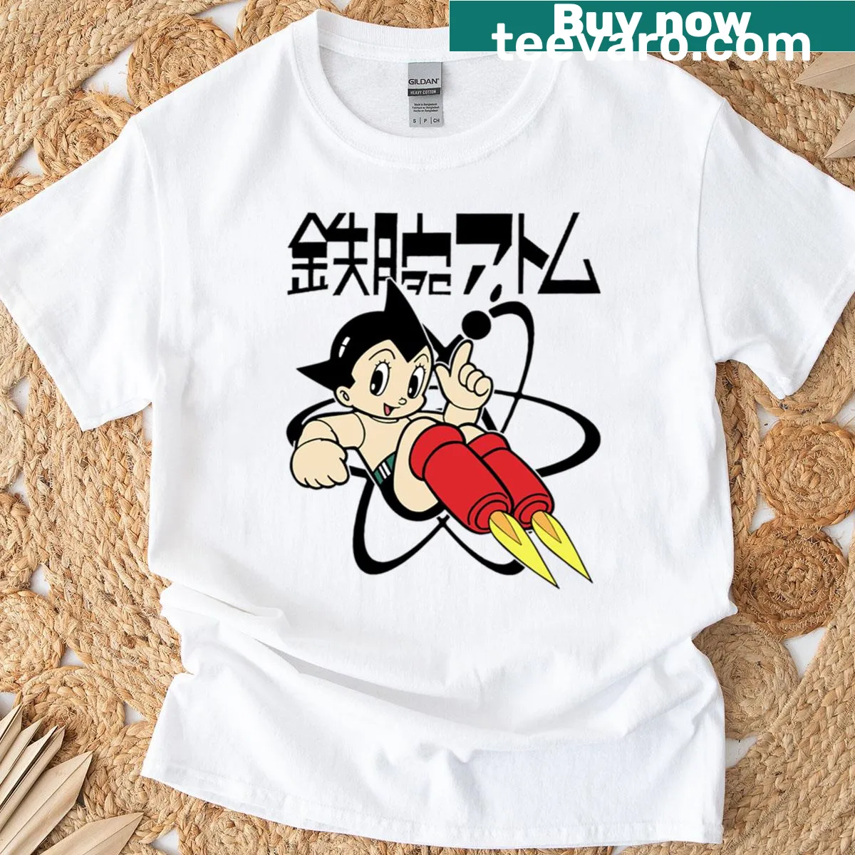 Astro Boy illustration on a nostalgic t-shirt — on a men's t-shirt