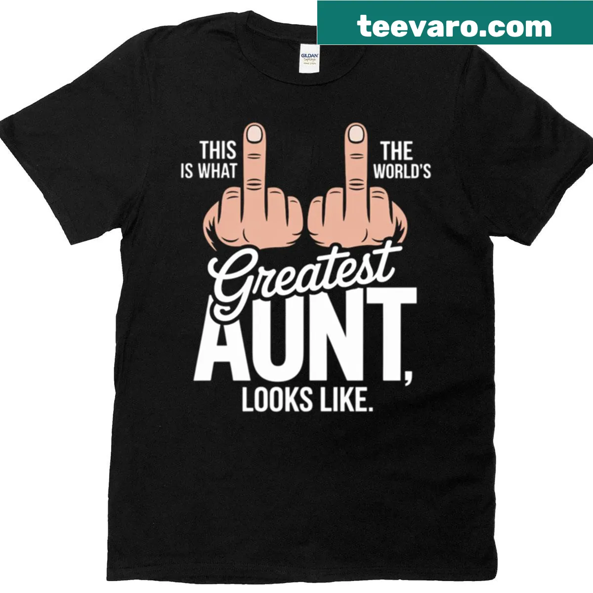 World's Greatest Aunt t-shirt with sentimental text — on a men's t-shirt