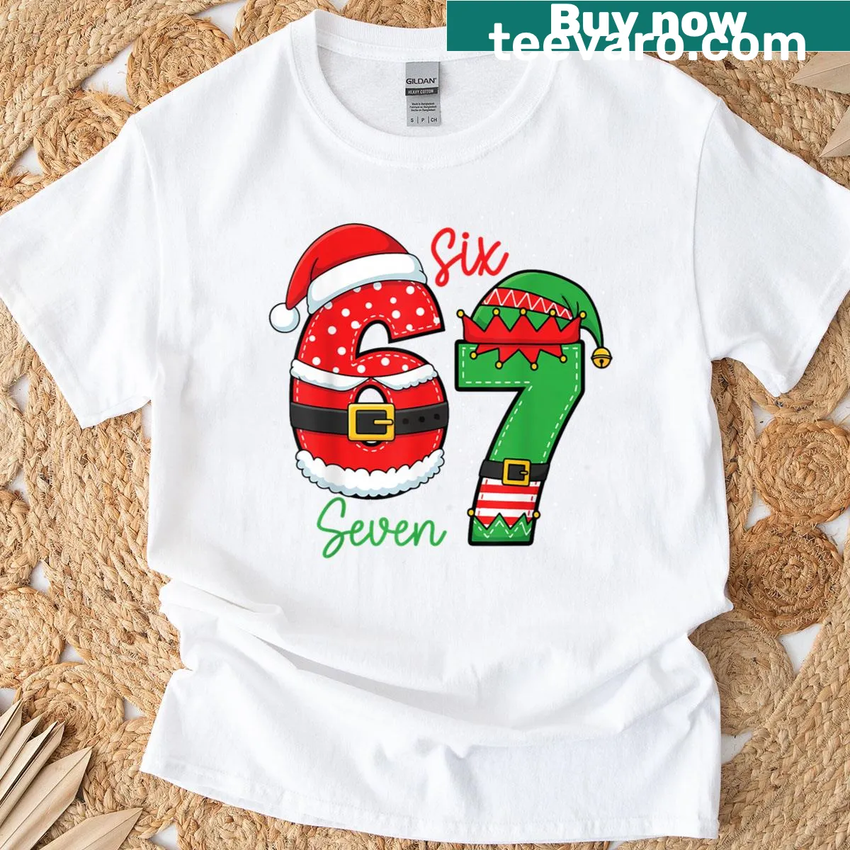 Whimsical Christmas design on a T-shirt — on a men's t-shirt