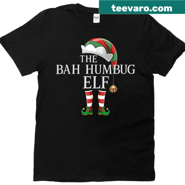 Christmas t-shirt with 'Bah Humbug' text for Elf Squad