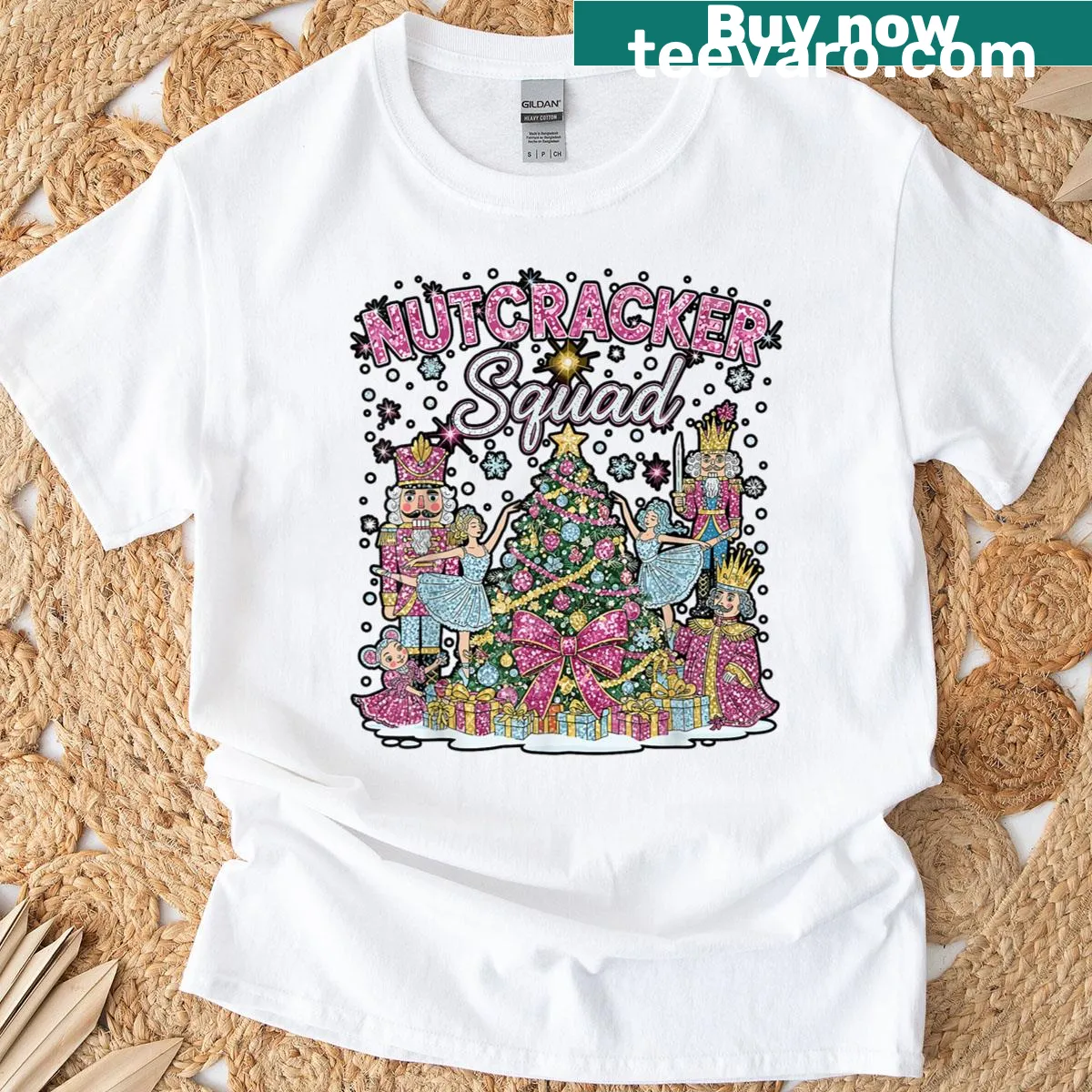 Nutcracker-themed festive T-shirt for ballet lovers — on a men's t-shirt