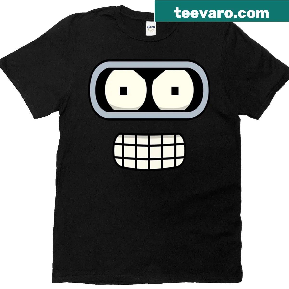 Illustration of Bender's face on a T-shirt — on a men's t-shirt