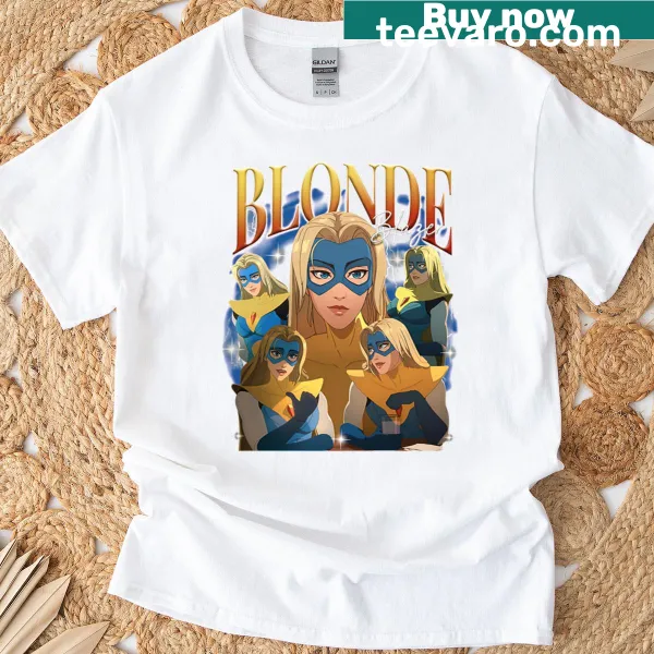 Vintage t-shirt featuring a faded blonde blazer graphic