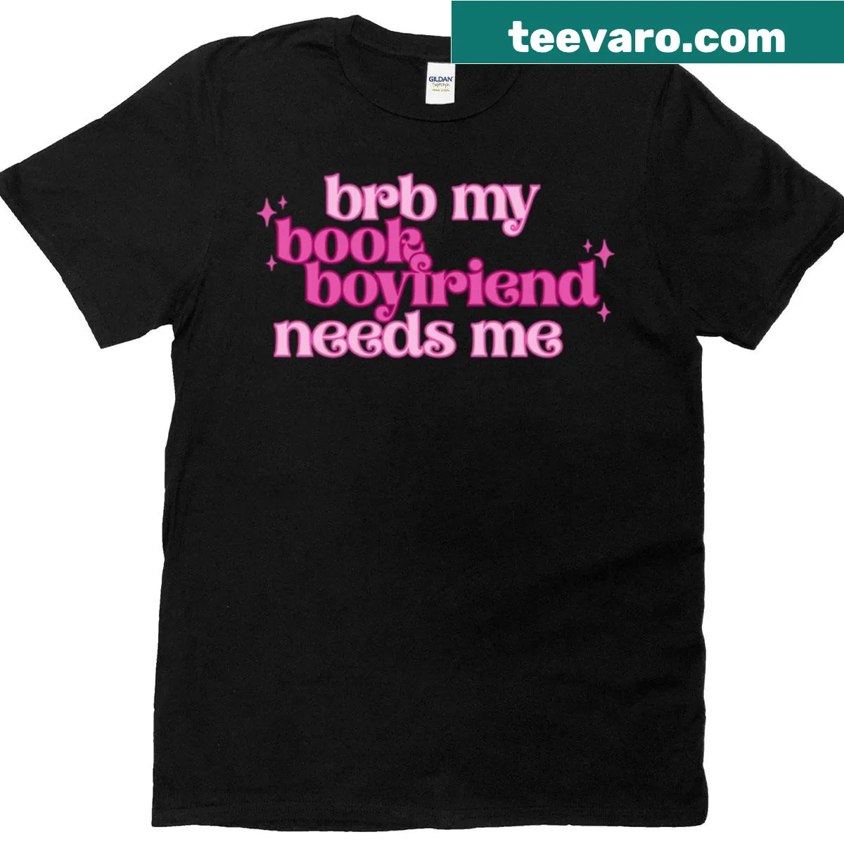 Funny book-themed t-shirt with text about book boyfriends — on a men's t-shirt