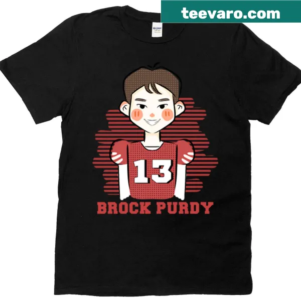 Minimalist T-shirt featuring the name Brock Purdy