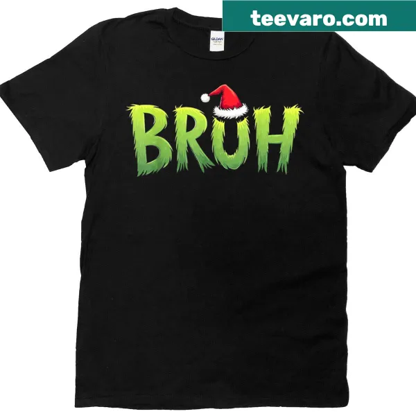 Funny Christmas t-shirt for kids with 'Bruh Christmas' text