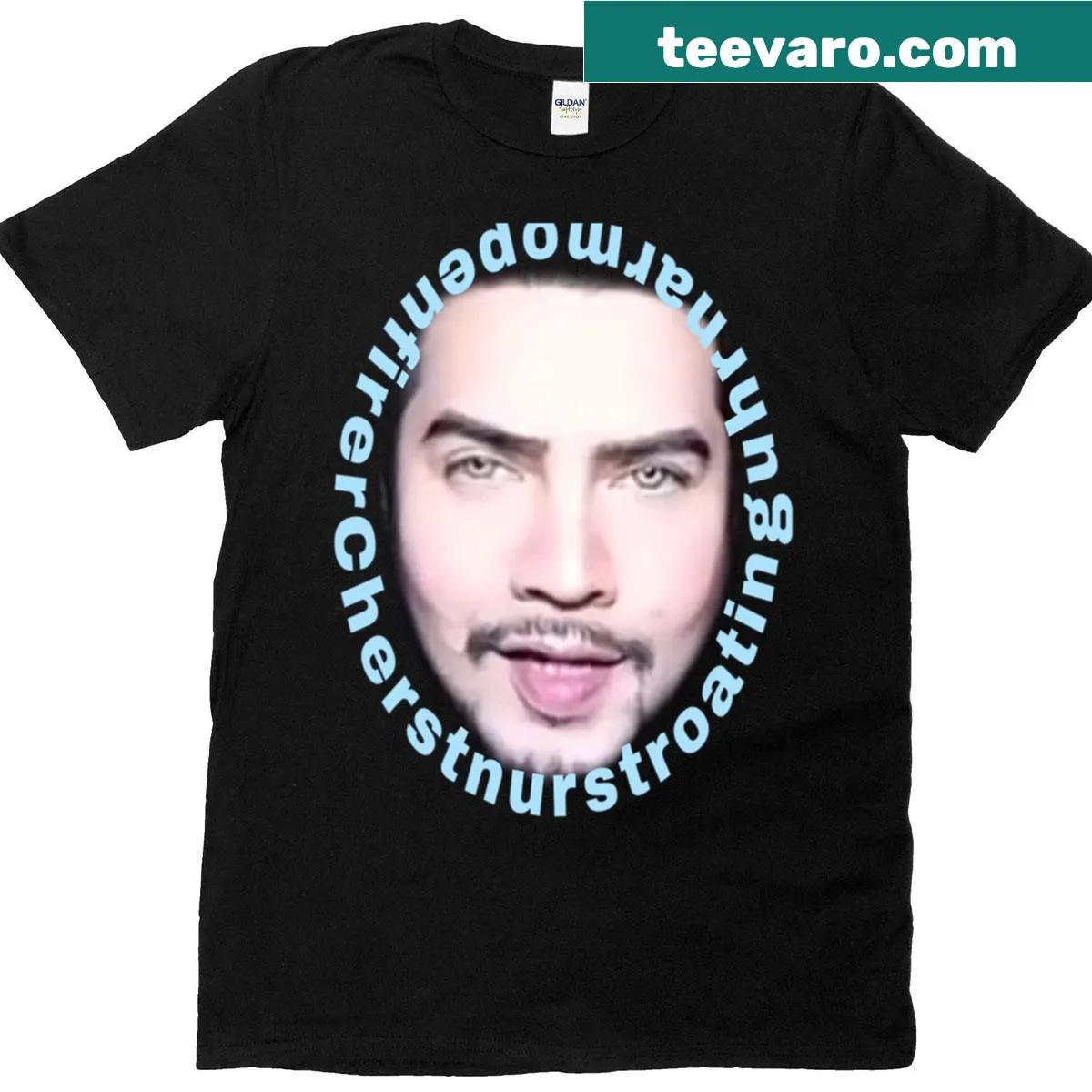 Nostalgic t-shirt featuring the phrase 'Chestnuts Roasting On An Open Fire'. — on a men's t-shirt