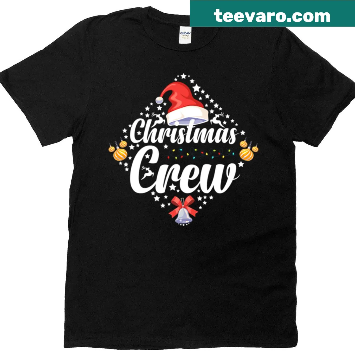 Funny Christmas Crew matching family holiday t-shirt — on a men's t-shirt