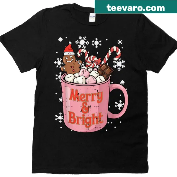 Gingerbread character with cocoa design for Christmas shirt