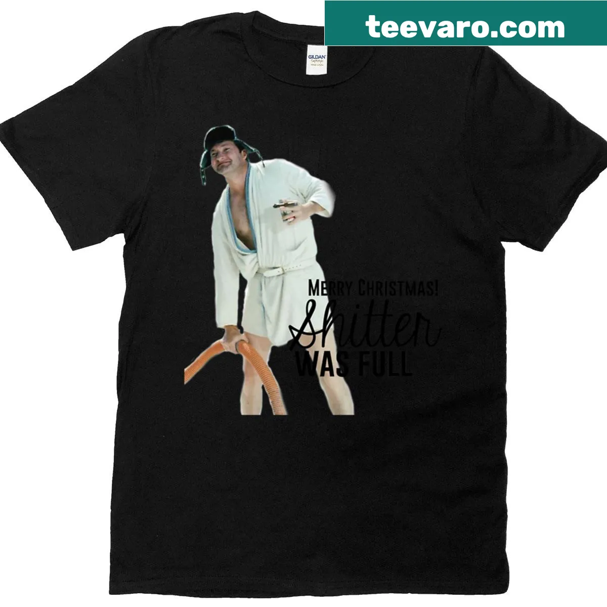 Cousin Eddie Merry Christmas t-shirt with fun graphic — on a men's t-shirt